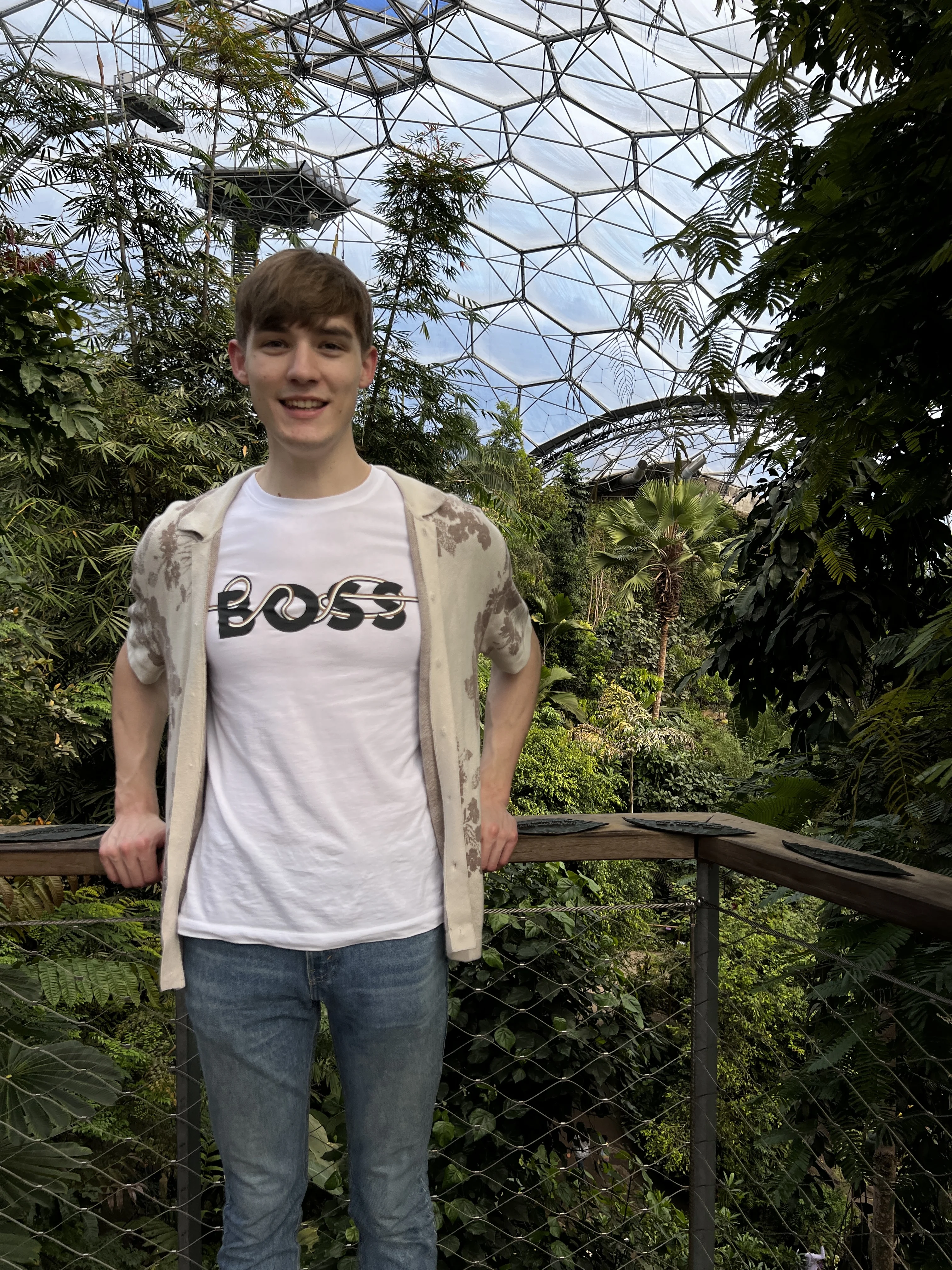 Ryan the author inside one of the biomes